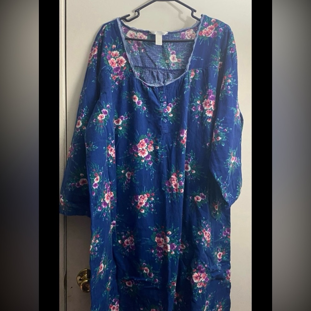 Plus Size Flannel Nightgown